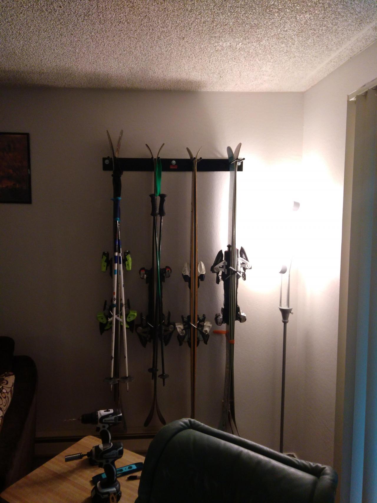 Home Utility Ski Rack Holds up to 8 Pairs of Skis