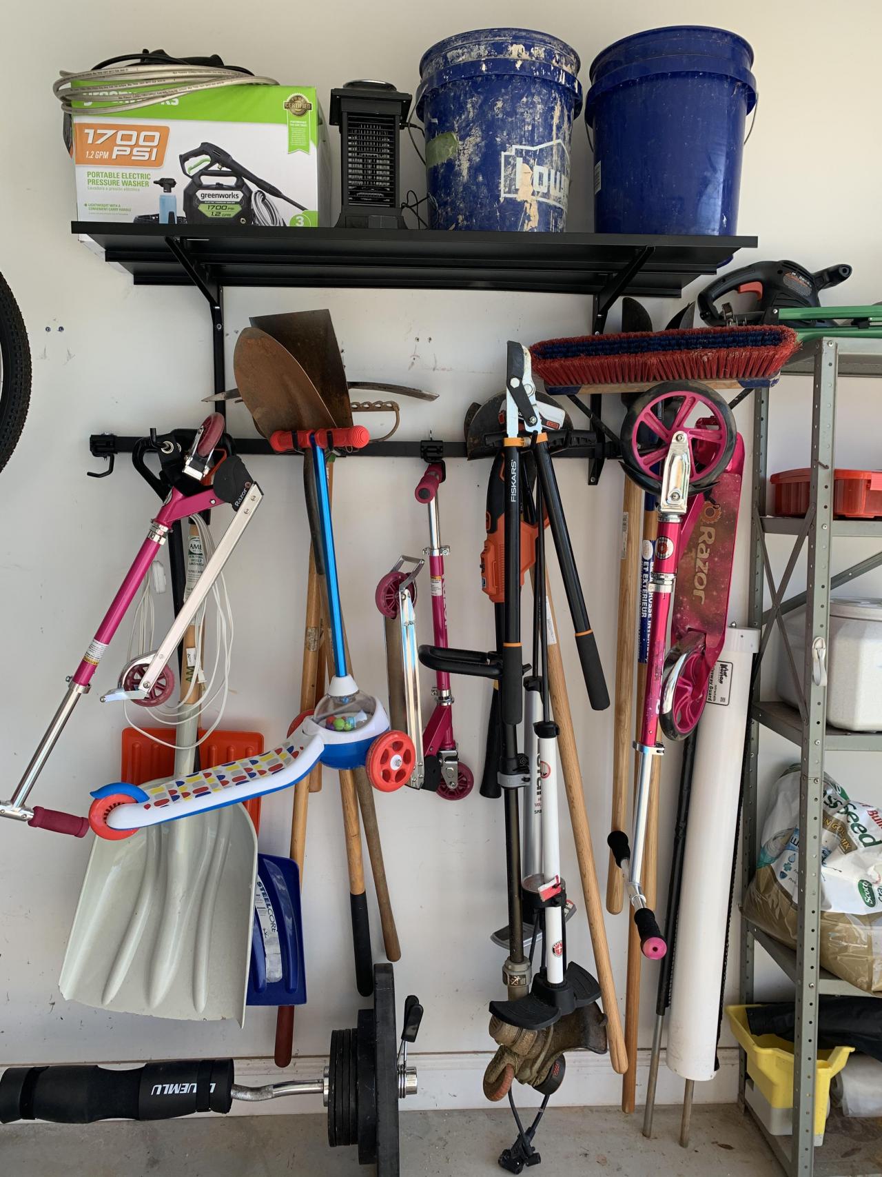 slide rack tool on Garage Pro Storage Rack Shelf G System Garage Wall Organizer