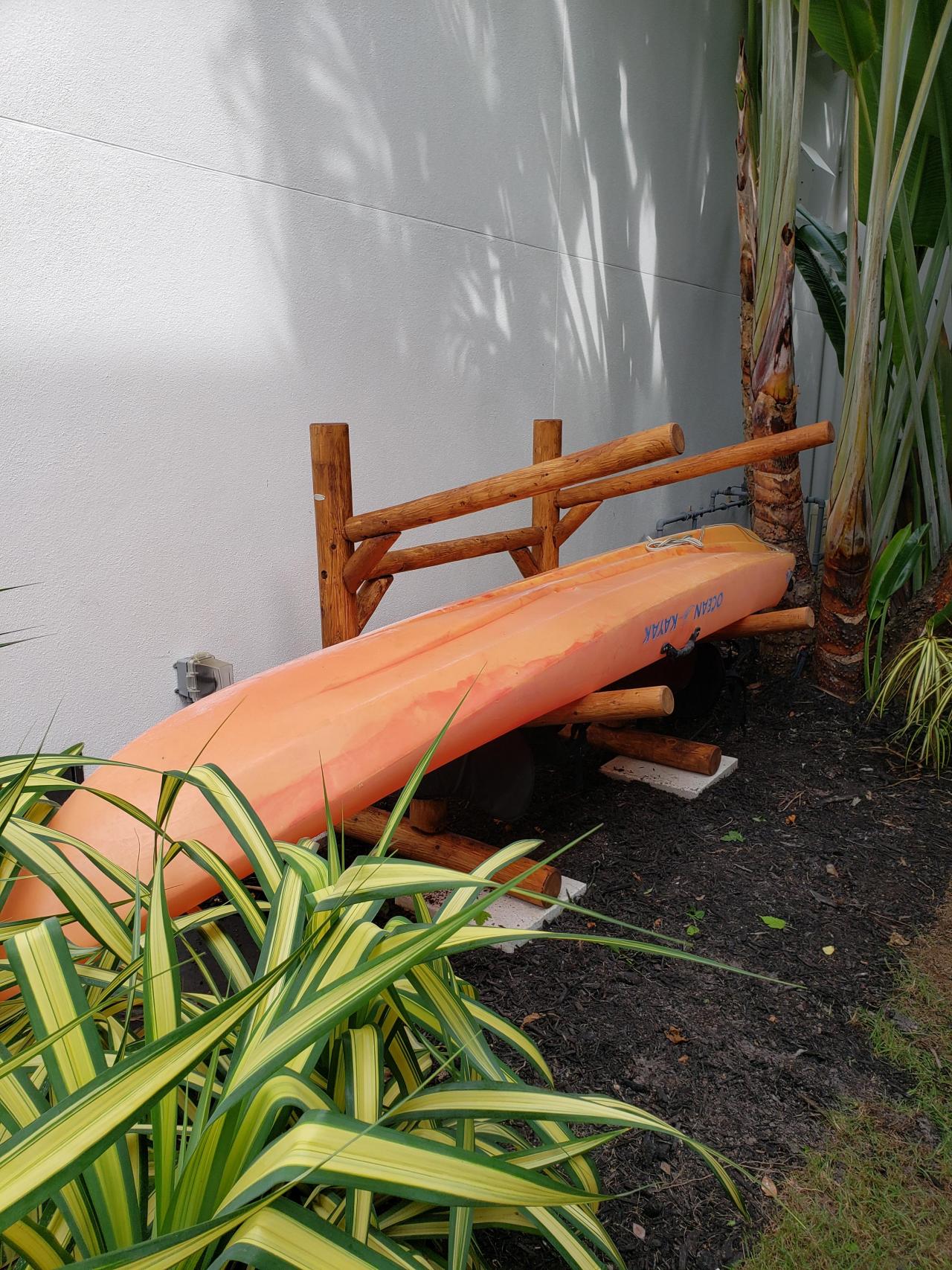 kayak hangers storage on Kayak Sup And Canoe One Sided Log Rack Fits 2 Or 3 Boats Storeyourboard Com